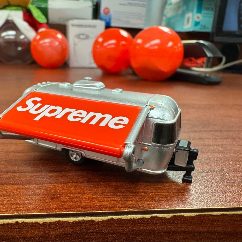 Supreme Silver and Orange Toy Trailer
